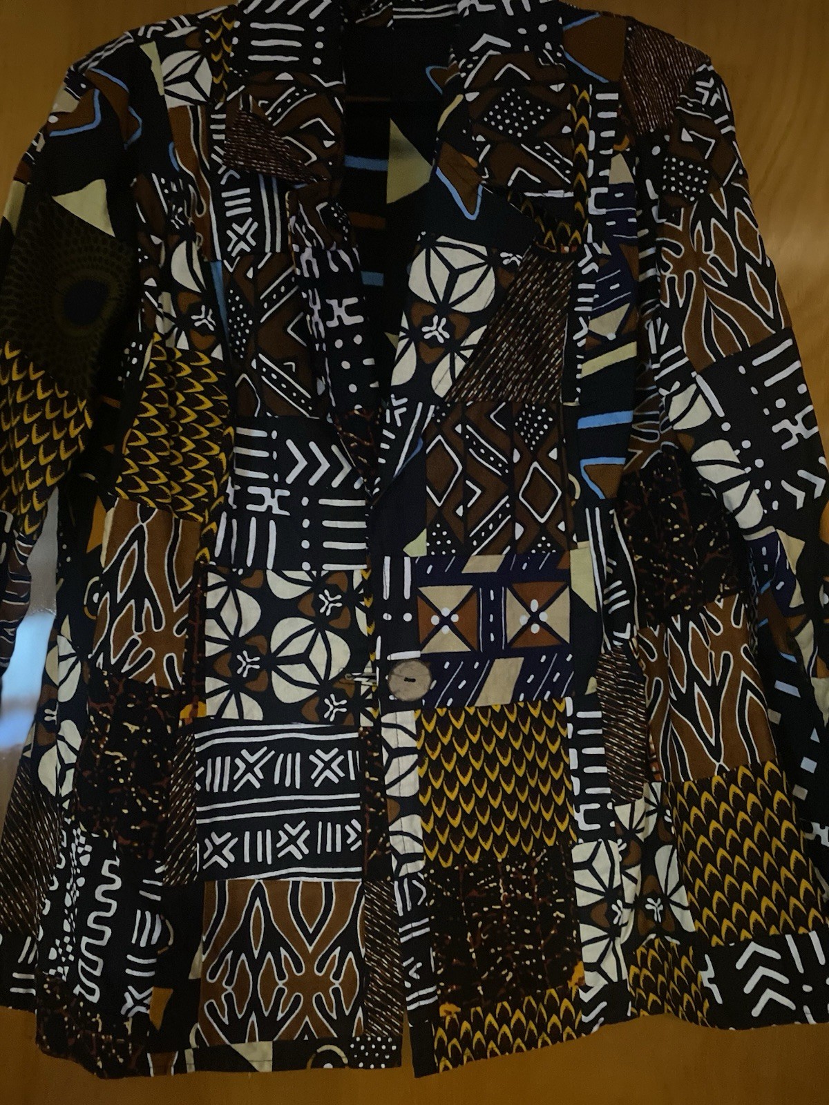African Ankara Blazer, Size XL