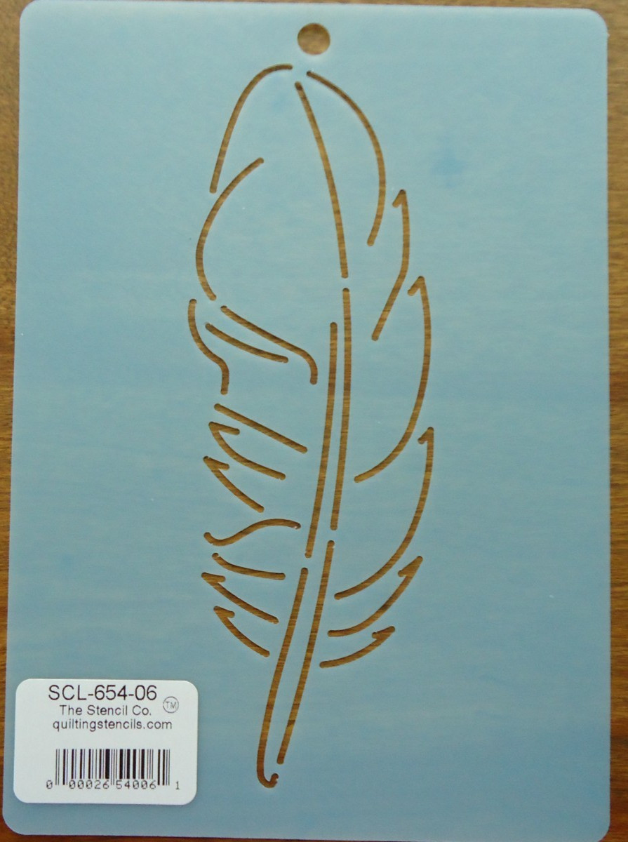Stencil Quilting 6" Bird Feather SCL-654-06 quilt crafts embroidery template