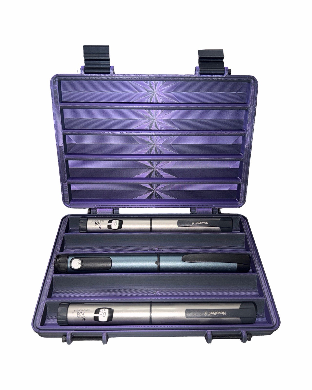 5 Pen Peptide/Insulin Case - Black/Purple