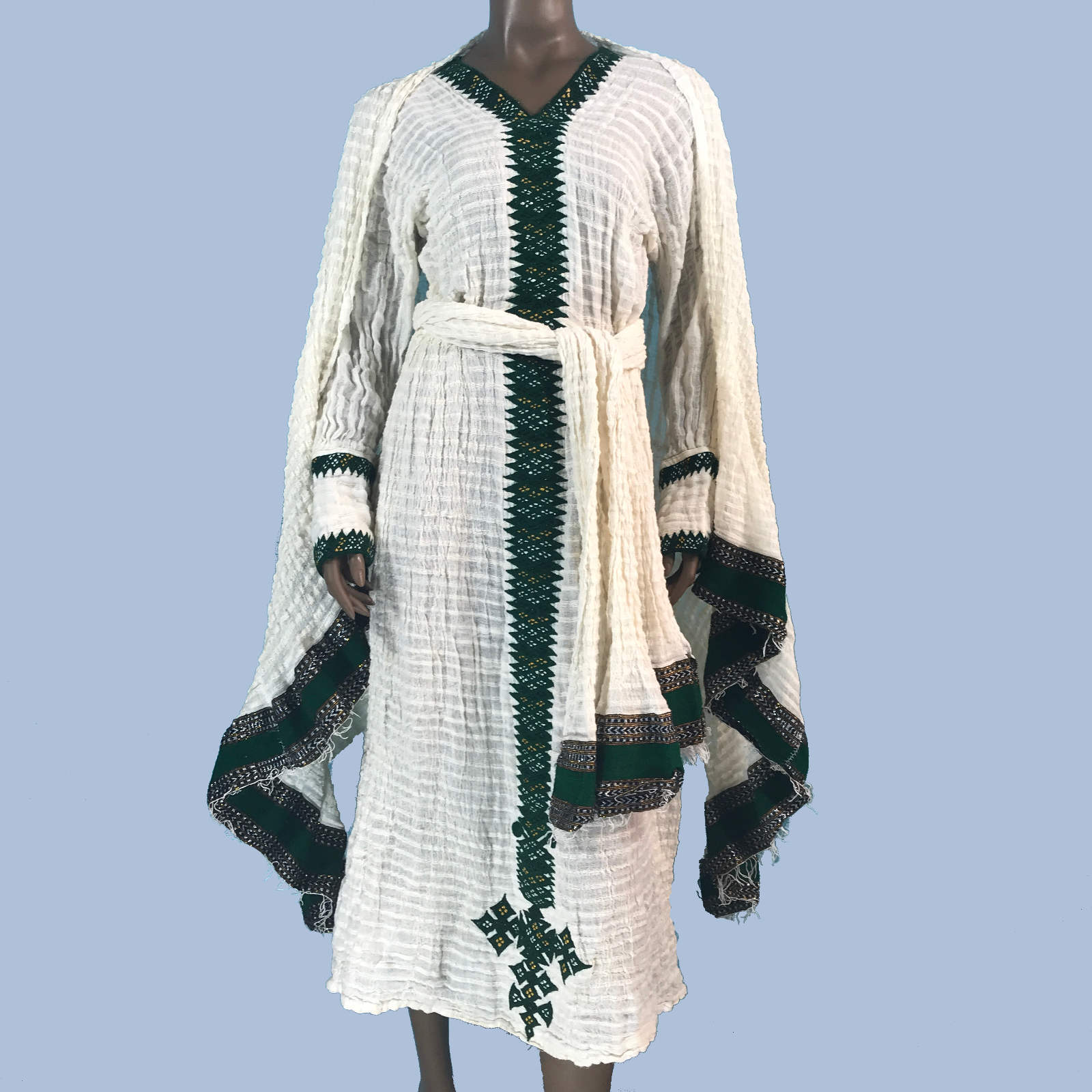 Eritrean / Ethiopian Dress. Traditional Tigray Habesha Clothes, Embroidered.