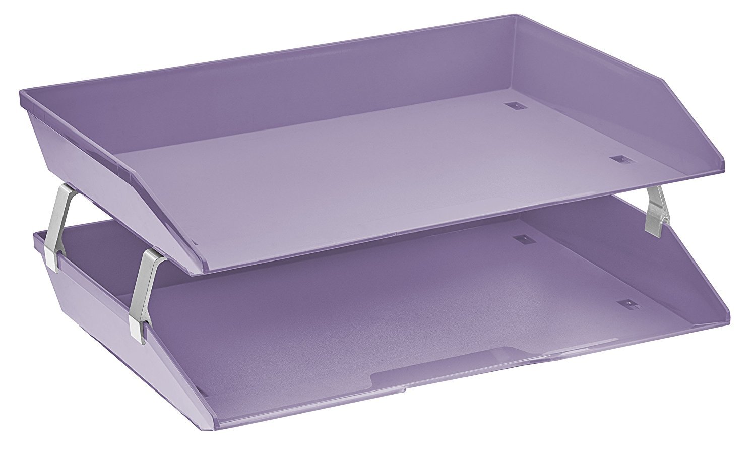 Acrimet Facility 2 Tiers Double Letter Tray (Solid Purple Color)