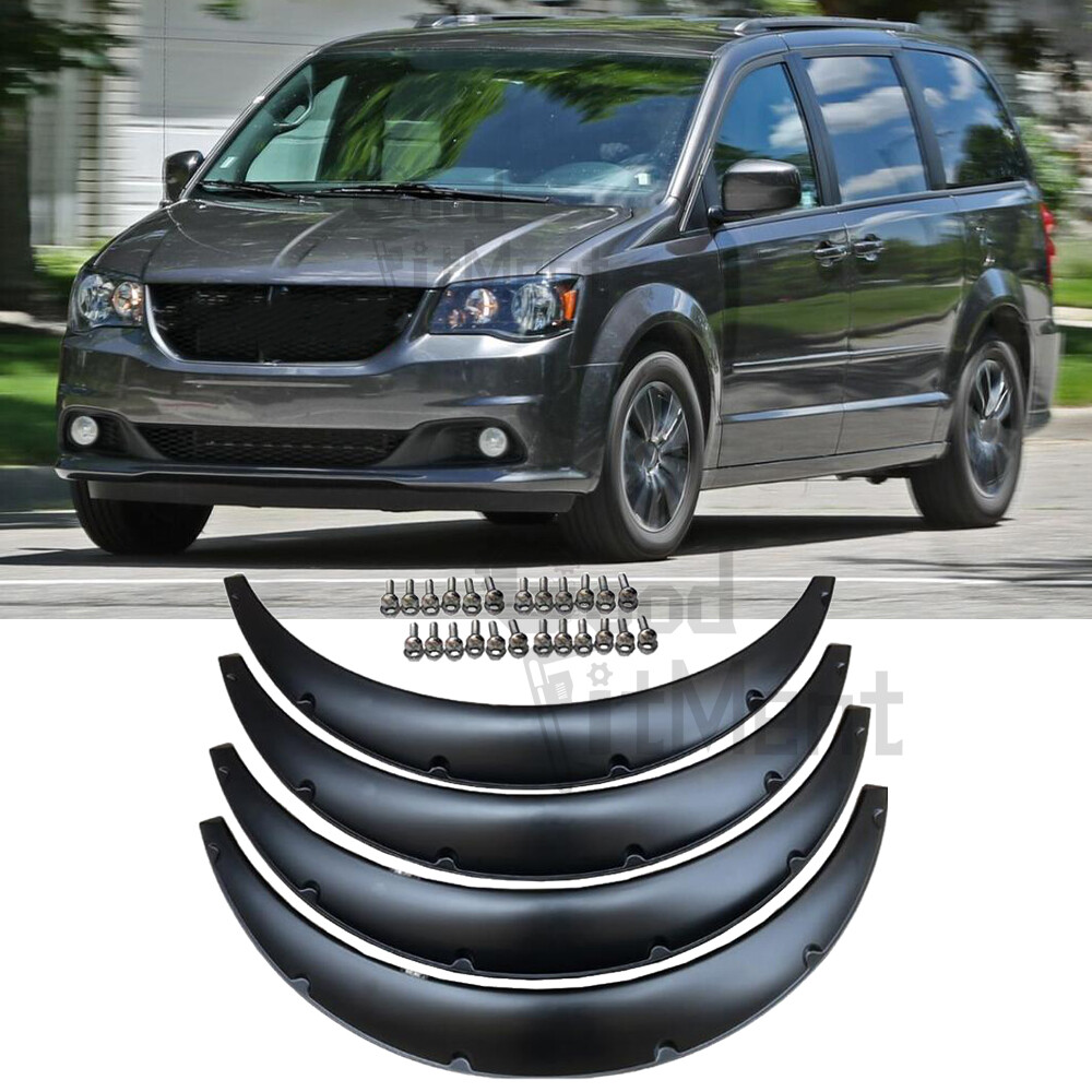 For Dodge Grand Caravan 3.5" 4X Car Flexible Fender Flares Wheel Arches Body Kit
