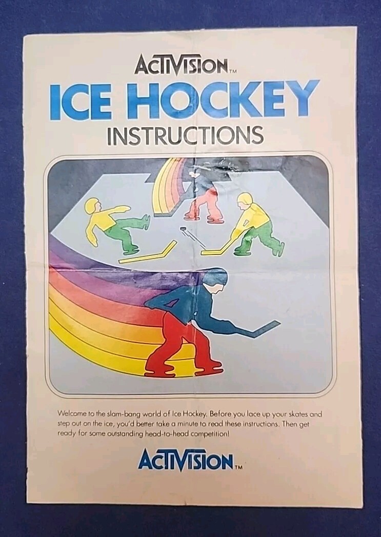 VINTAGE 1981 ACTIVISION ICE HOCKEY INSTRUCTIONS