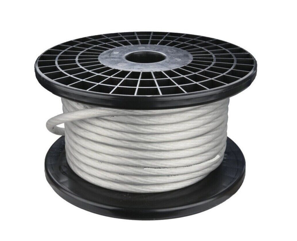 25Ft True 1/0 0 AWG Gauge Power Positive Wire Strand Cable 25' PLATINUM silver