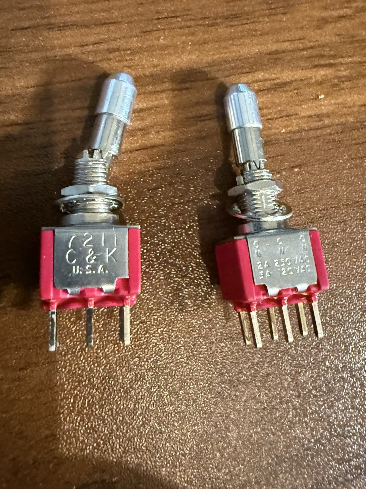 C&K Toggle Switch Locking 7211 (2 PCs)