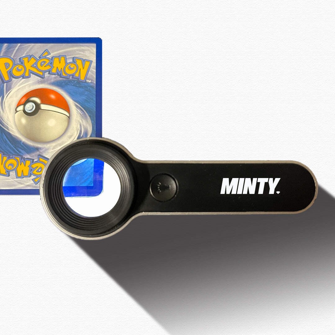Mr. Minty Trading Card Magnifier – 10x with Dual LED White Light & Black Light
