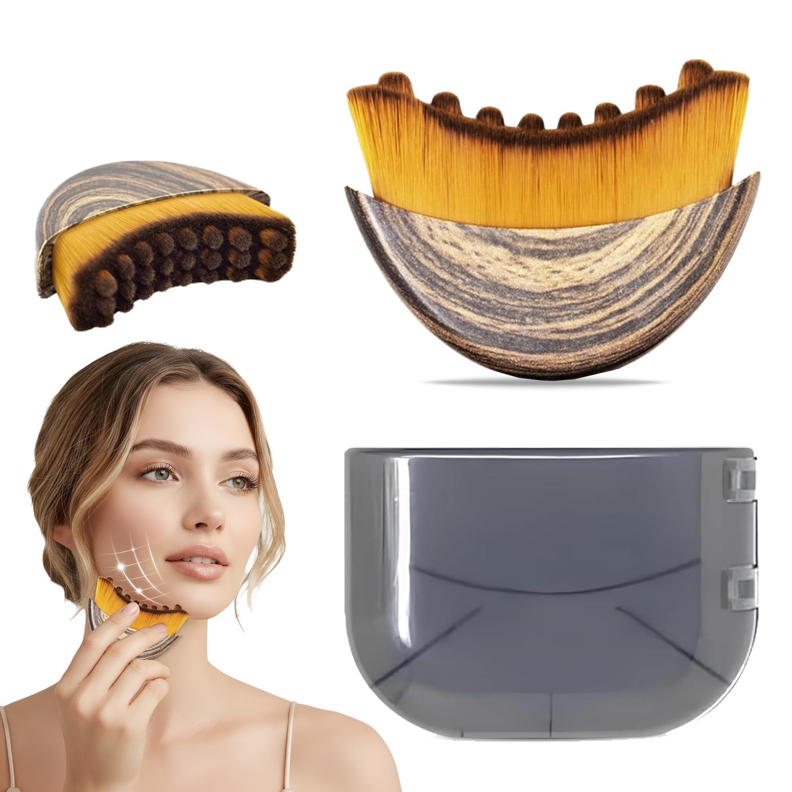 Lymphatic Drainage Face Brush - for Facial Sculpting, Jawline Definition & Dr...