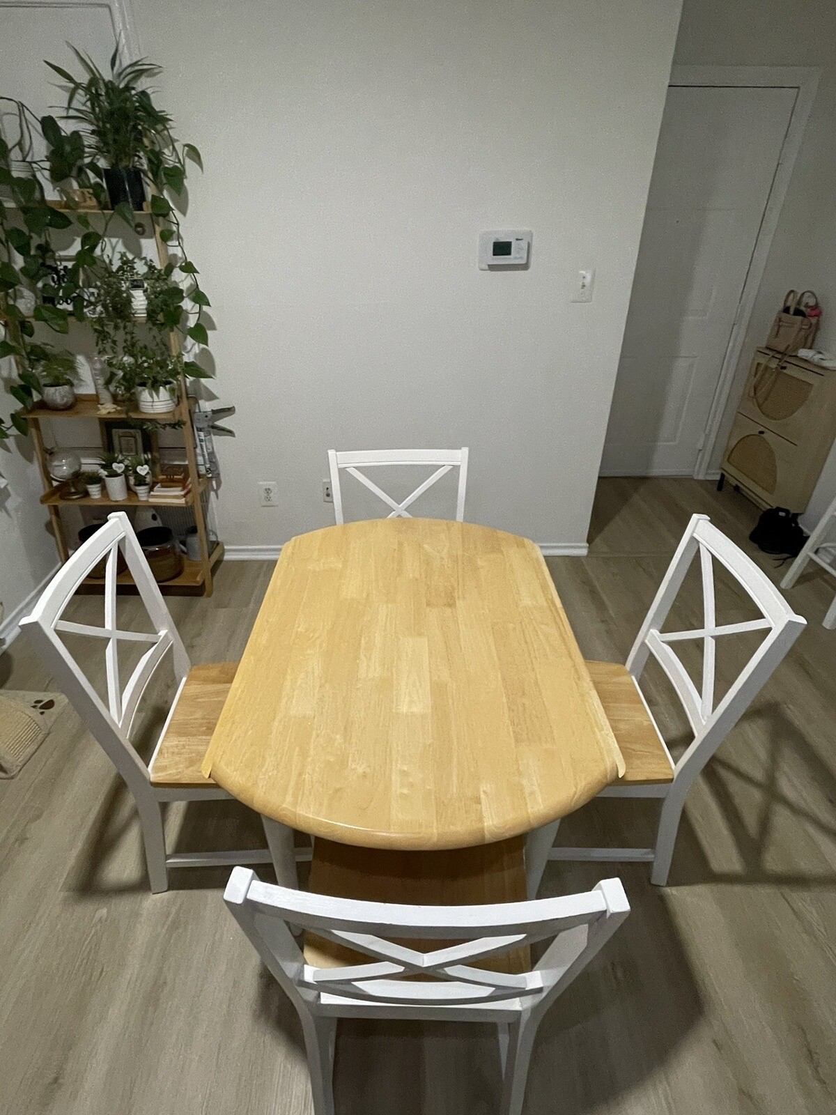 dinner table and 4 chairs wooden