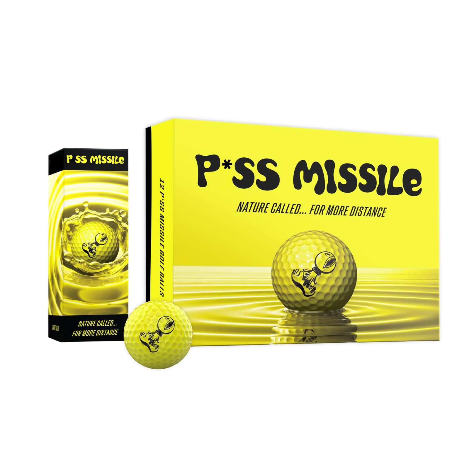 P*ss M*ssile Distance Golf Balls, Dozen - 4-Layer Design, High-Compression Co...