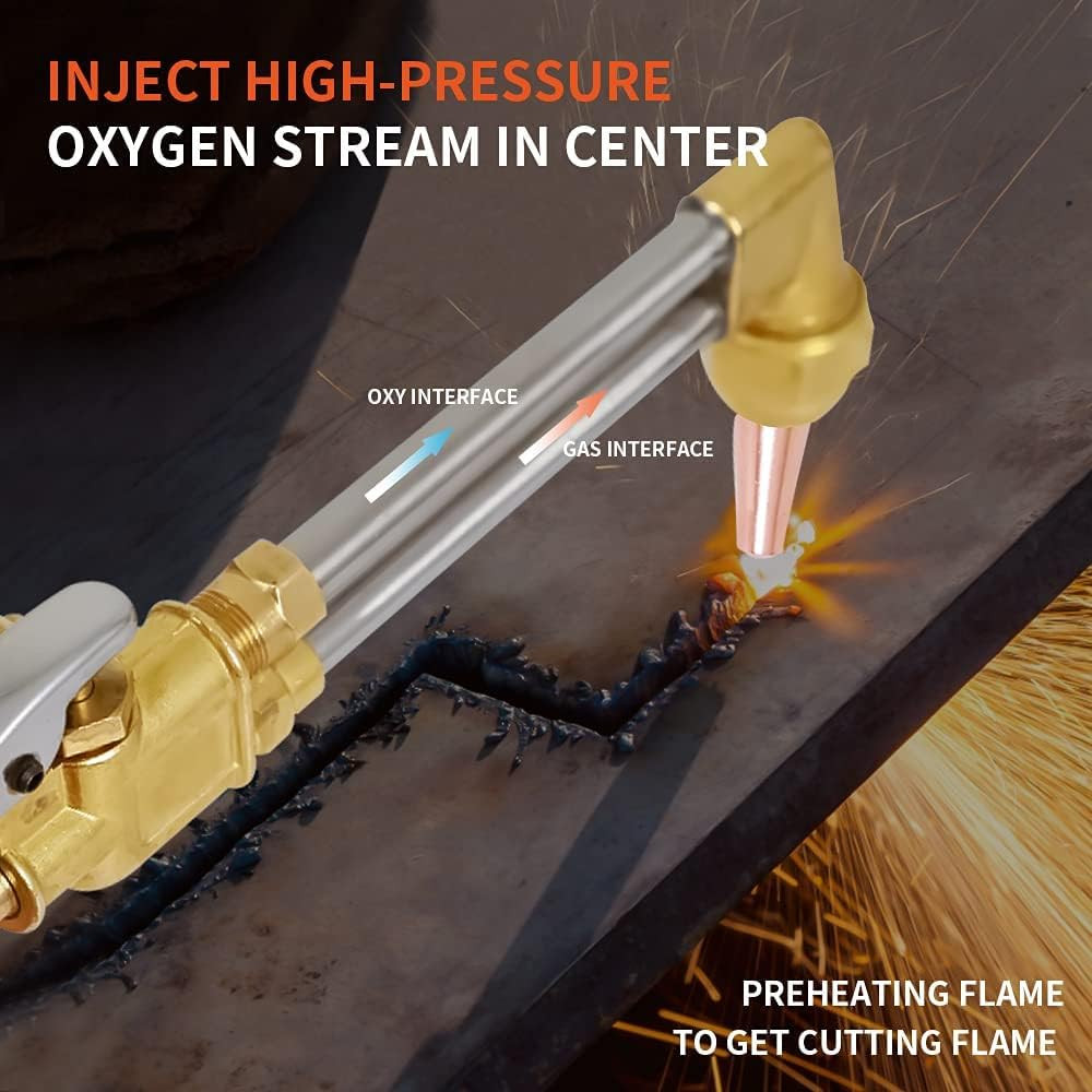 Heavy Duty Cutting Torch, Oxygen Propane Acetylene Welding Torch Flame Torch Han