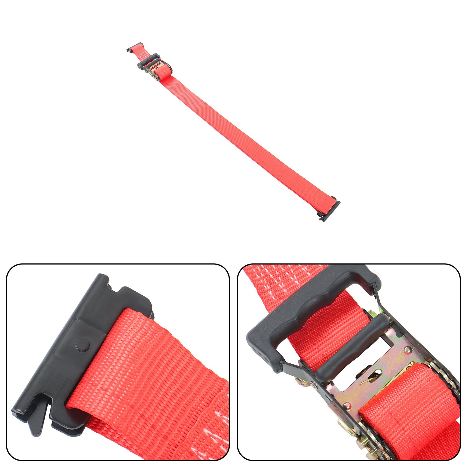 rail wheel 1 set red E-type guide wedge + 8' red ratchet strap