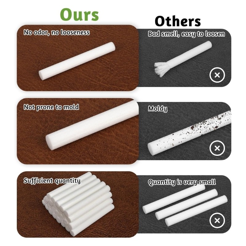 50 Pack Humidifier Replacement Wicks Humidifier Sticks Sponge Texture for Home