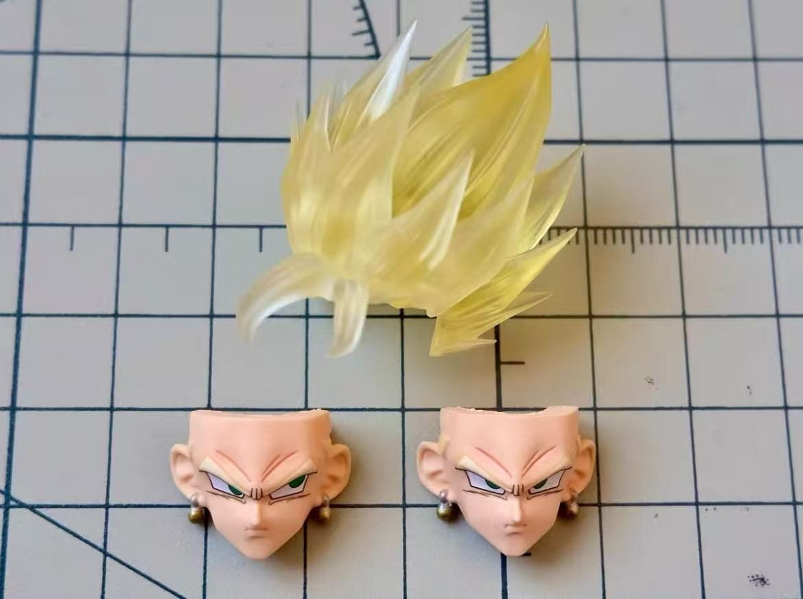 custom Vegito 1/12 shf Vegito head transparently yellow  Vegetto head（No dolls）