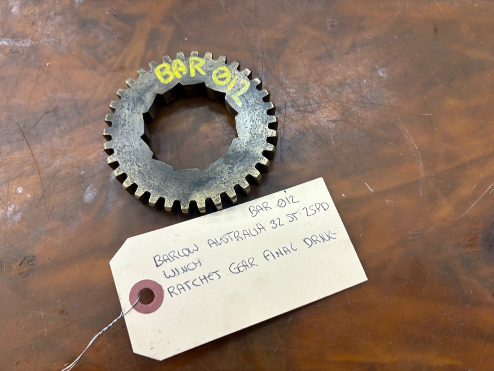 BARLOW AUSTRALIA 32 ST 2SPD WINCH RATCHET GEAR FINAL DRIVE