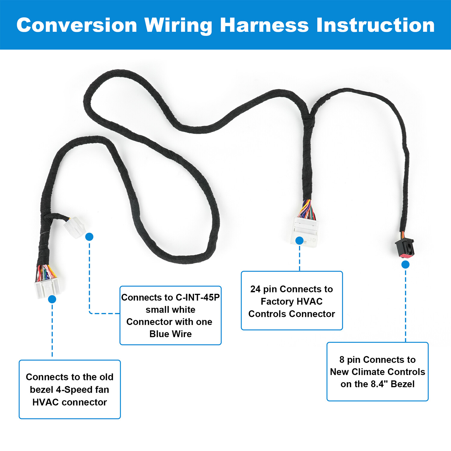 8.4" UConnect Upgrade Conversion Harness For Ram 1500 2500 7-Speed