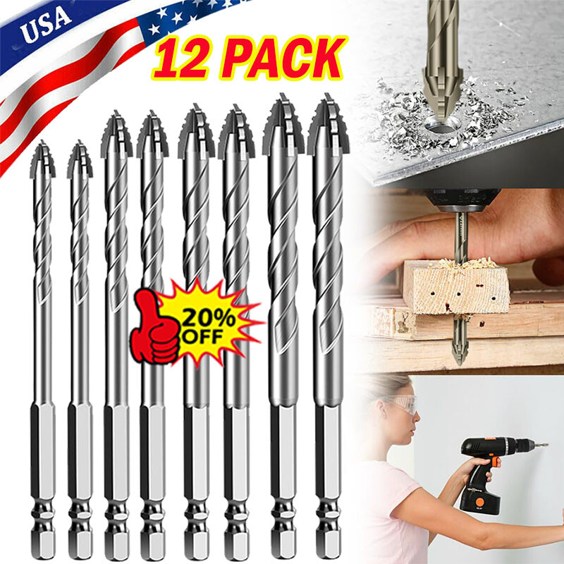 Eccentric Drill Bit Set Four-Flute Sawtooth Eccentric Drill Bit High Hardness US