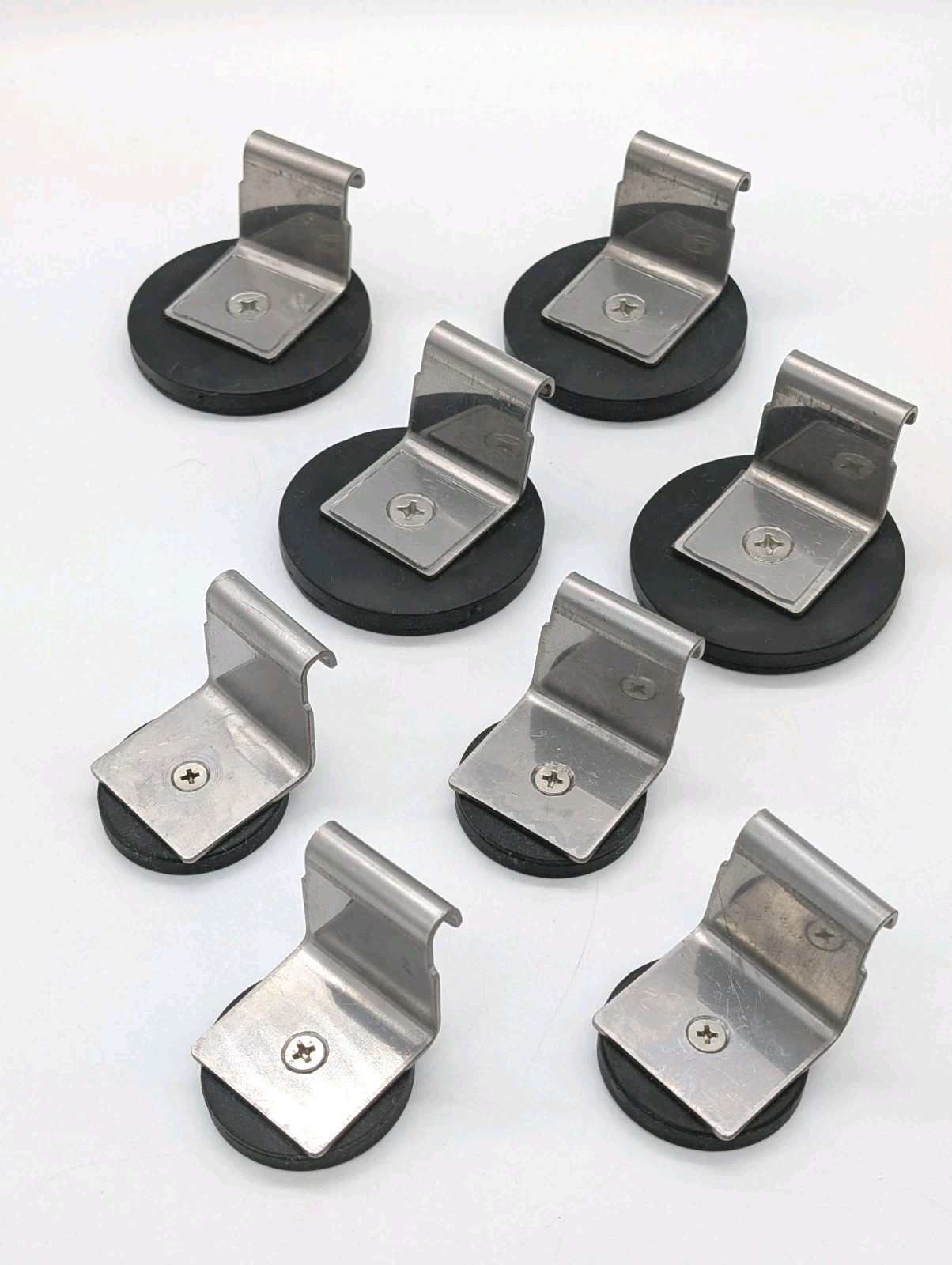 8 Pcs Heavy Duty Magnetic Mounting Brackets Rubber Coated Z-Mount Lot 36mm 66mm