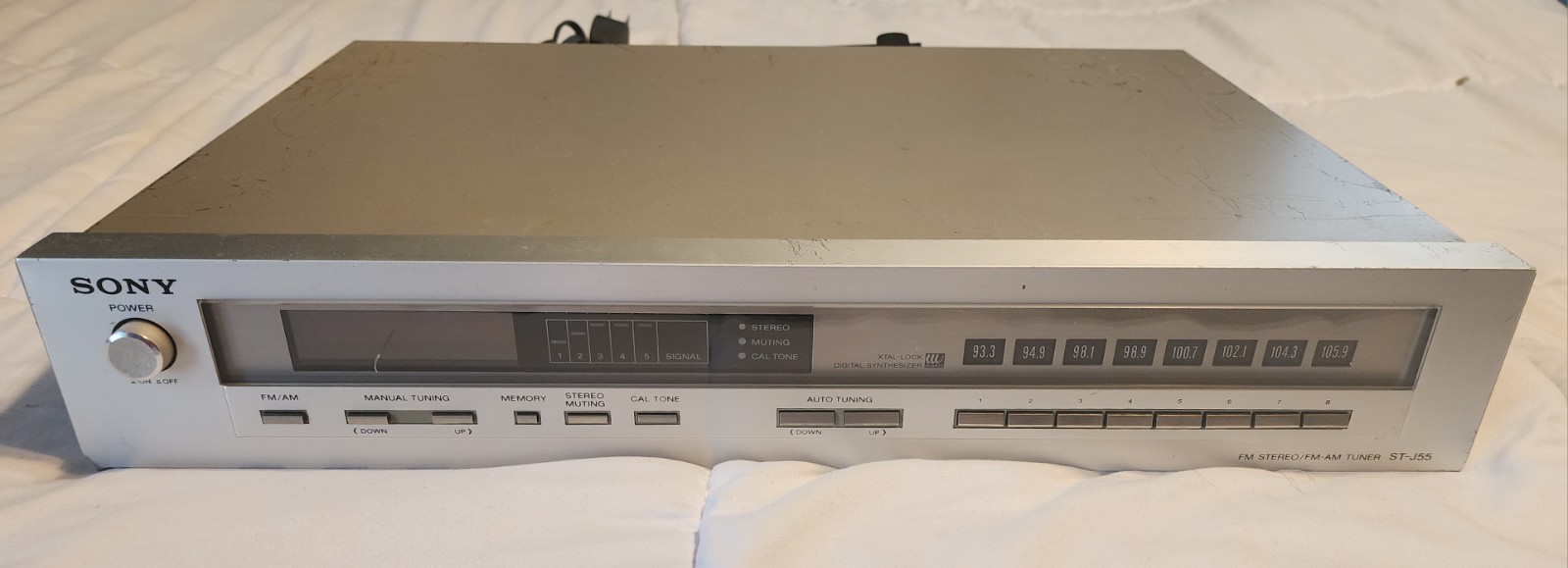 Sony ST-J55 AM FM Stereo Tuner Tested Working 1979-81 Made In Japan