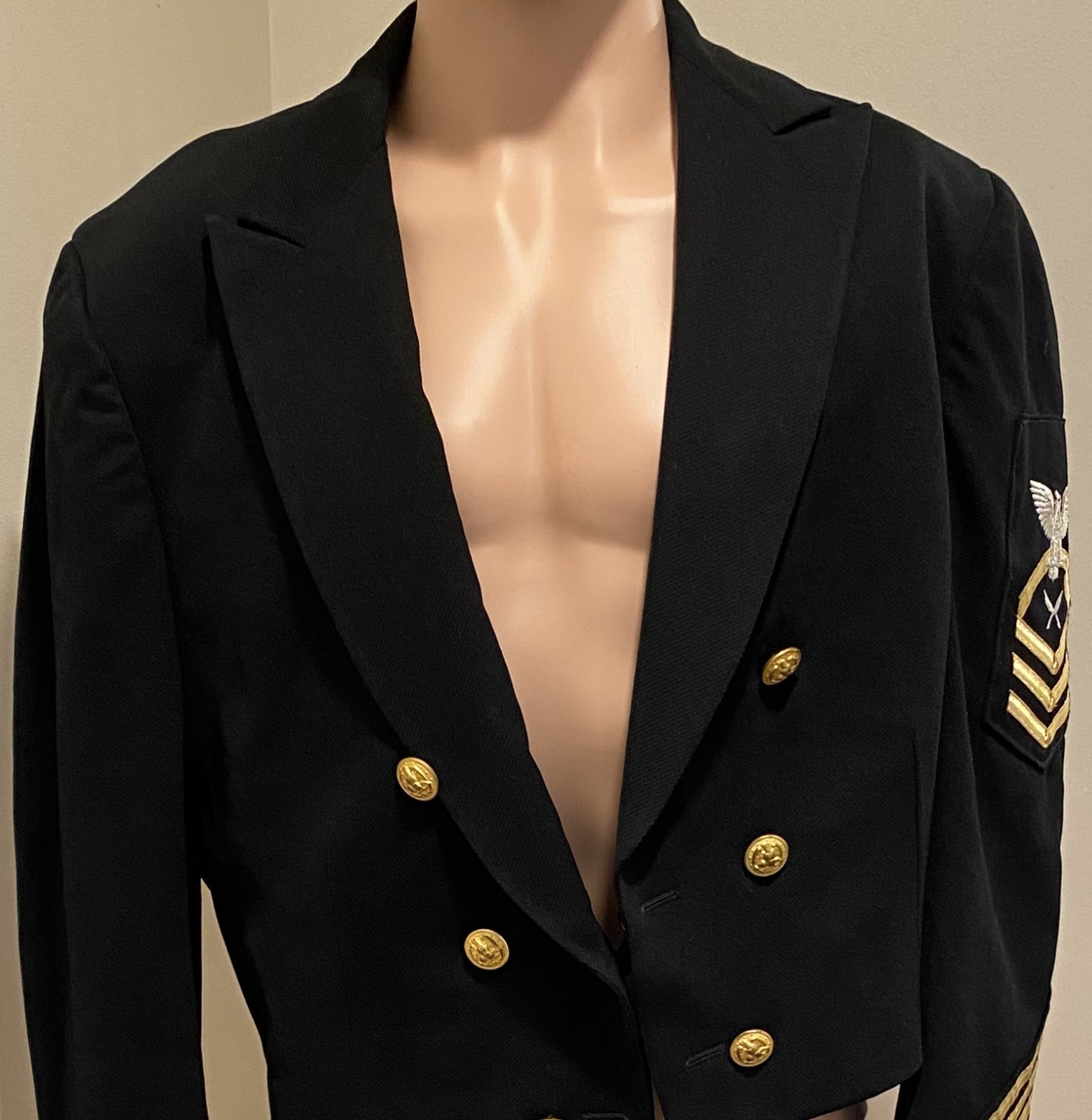 US Navy Formal Dinner Dress Blue Uniform Jacket Tunic Yeoman Chief YNC