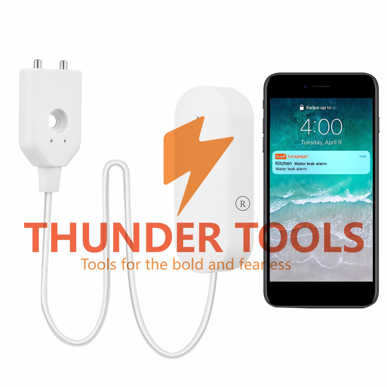 Thunder Tools Wifi Water Leakage Detector Smart Water Sensor APP Control