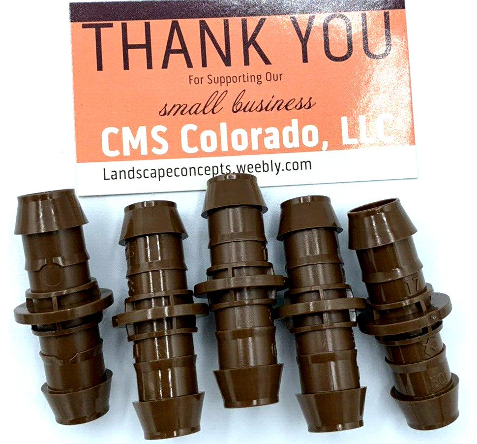Rain Bird BC50/5PK Drip Irrigation 17mm Barbed Coupling Fitting (5 PACK)