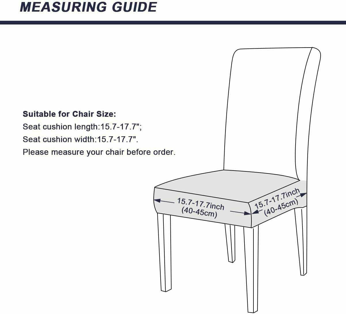 4/6pcs Waterproof Dining Chair Covers Stretch Seat Cushion Protector Home Decor