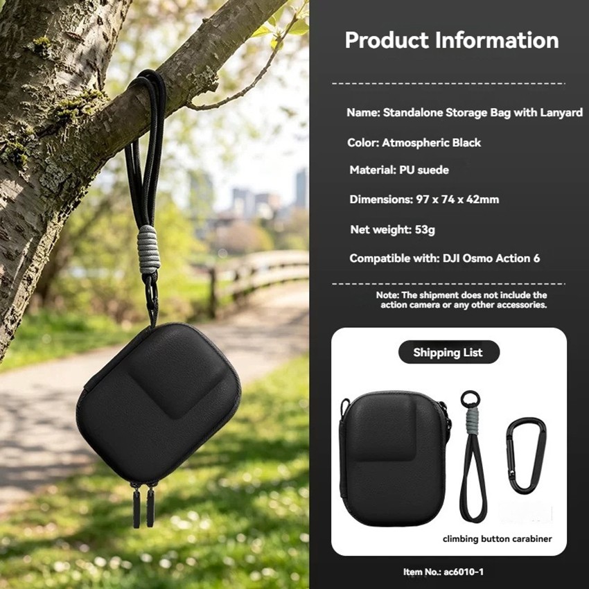 Standalone Storage Bag Action Camera Protective Case for DJI Action 6/5 Pro/4