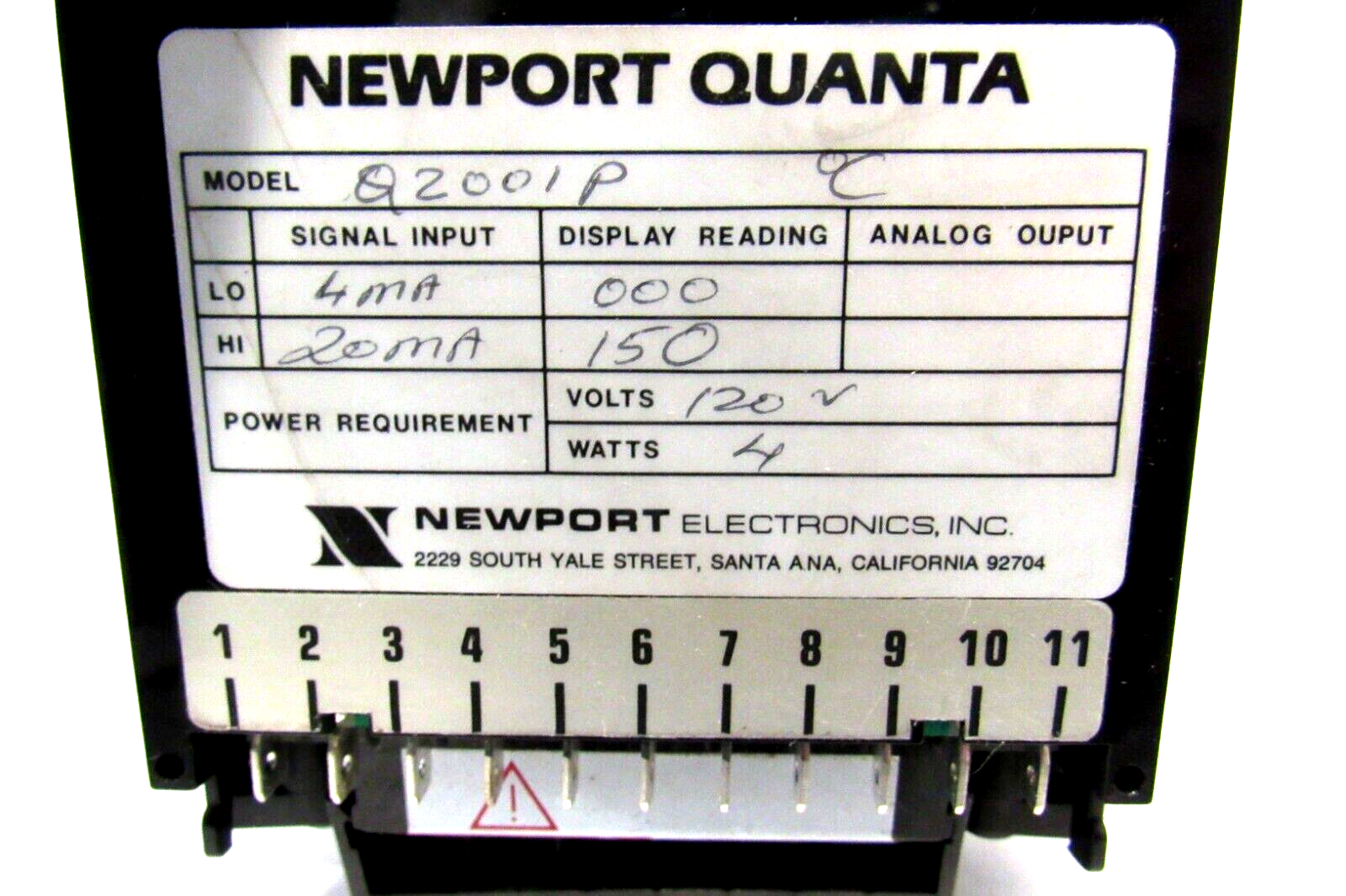 NEW NEWPORT Q2001-P PROCESS METER Q2001P