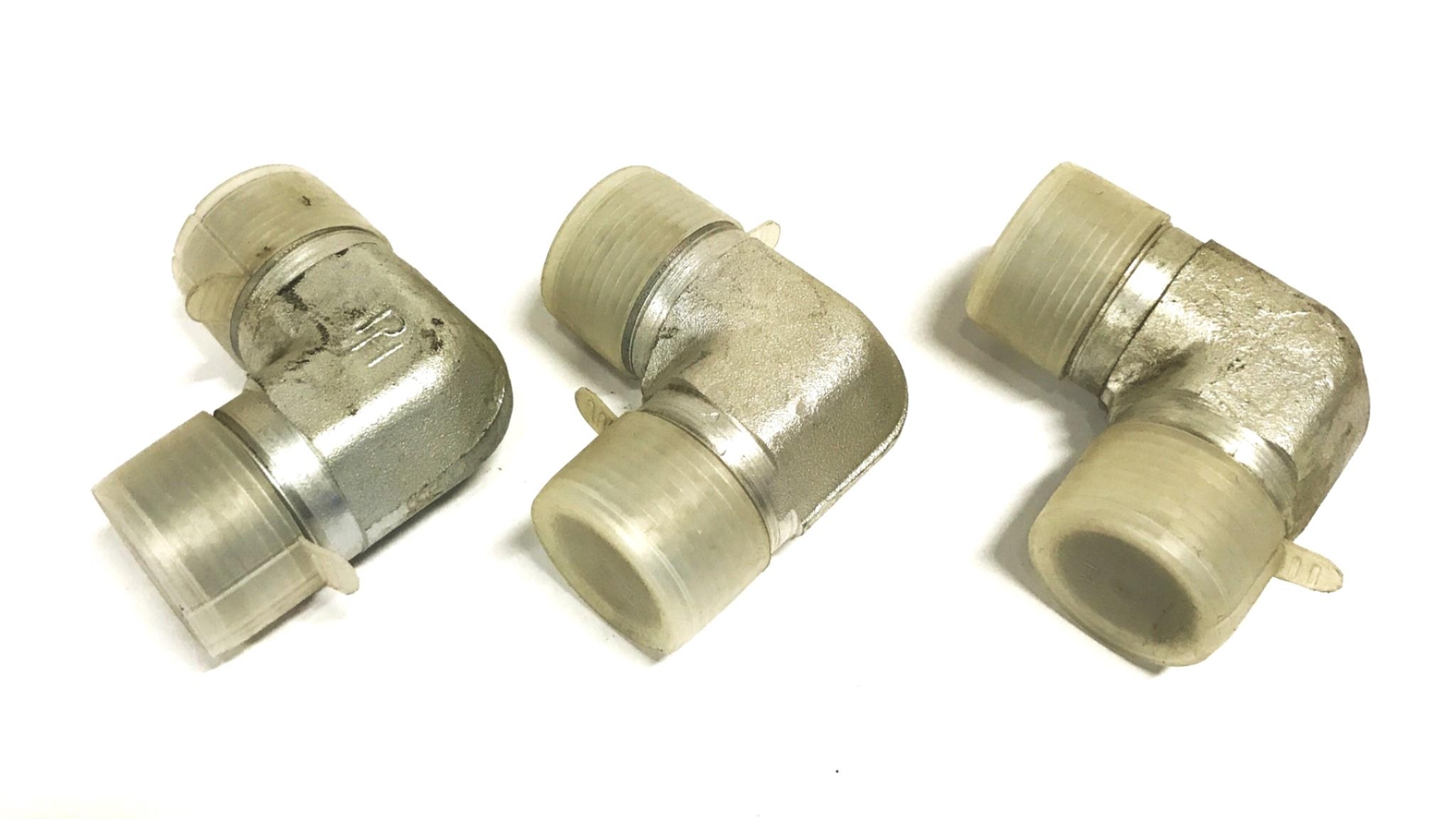 Parker 1 inch Male Galvanized Steel 90-degree Pipe Elbow [Lot of 3] NOS