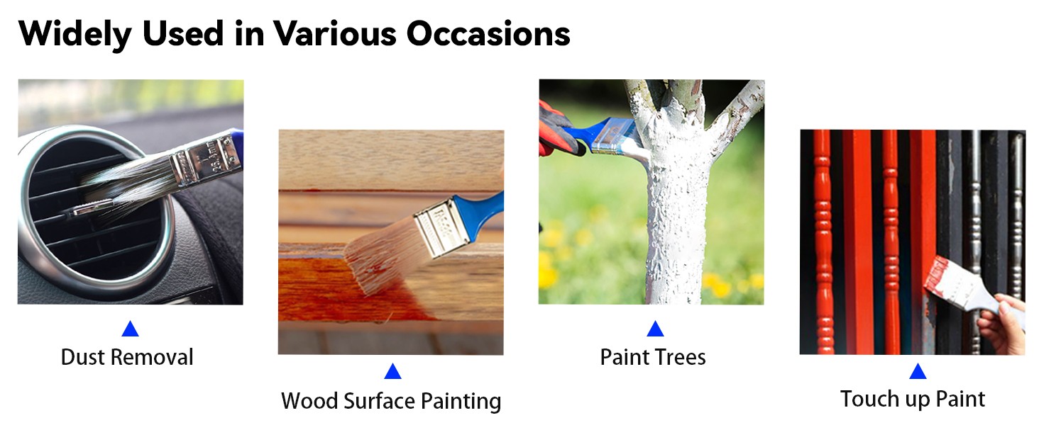 King Origin Versatile Paint Brush Set, 3 Pack, 2 Inch Paint Brushes, Small Paint