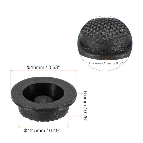 0.49" LED Flashlight Switch Cap, 4 Pcs Silicone Soft Boot Cover for Push