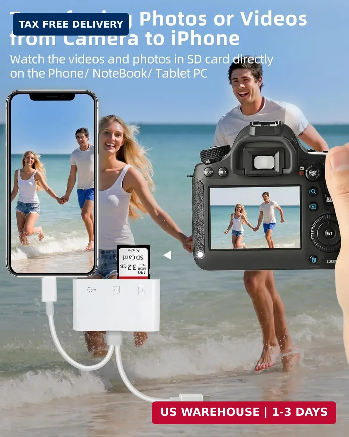 PIYILO SD Card Read for iPhone, USB C Micro SD Card Adapter, Memory Card Reader