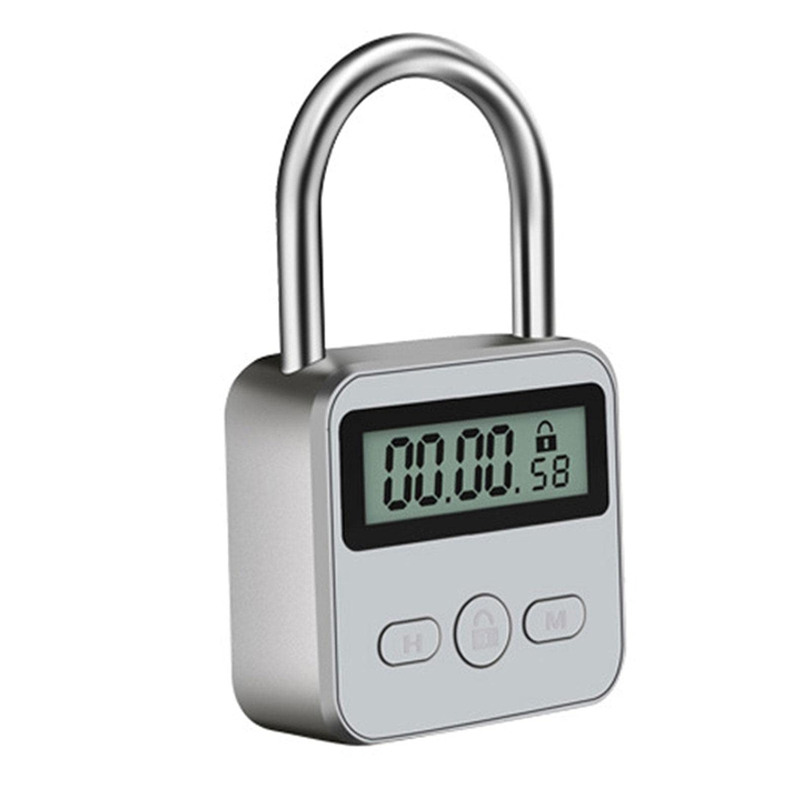 Metal Timer Lock, 99 Hours Max Timing USB free size, Silver