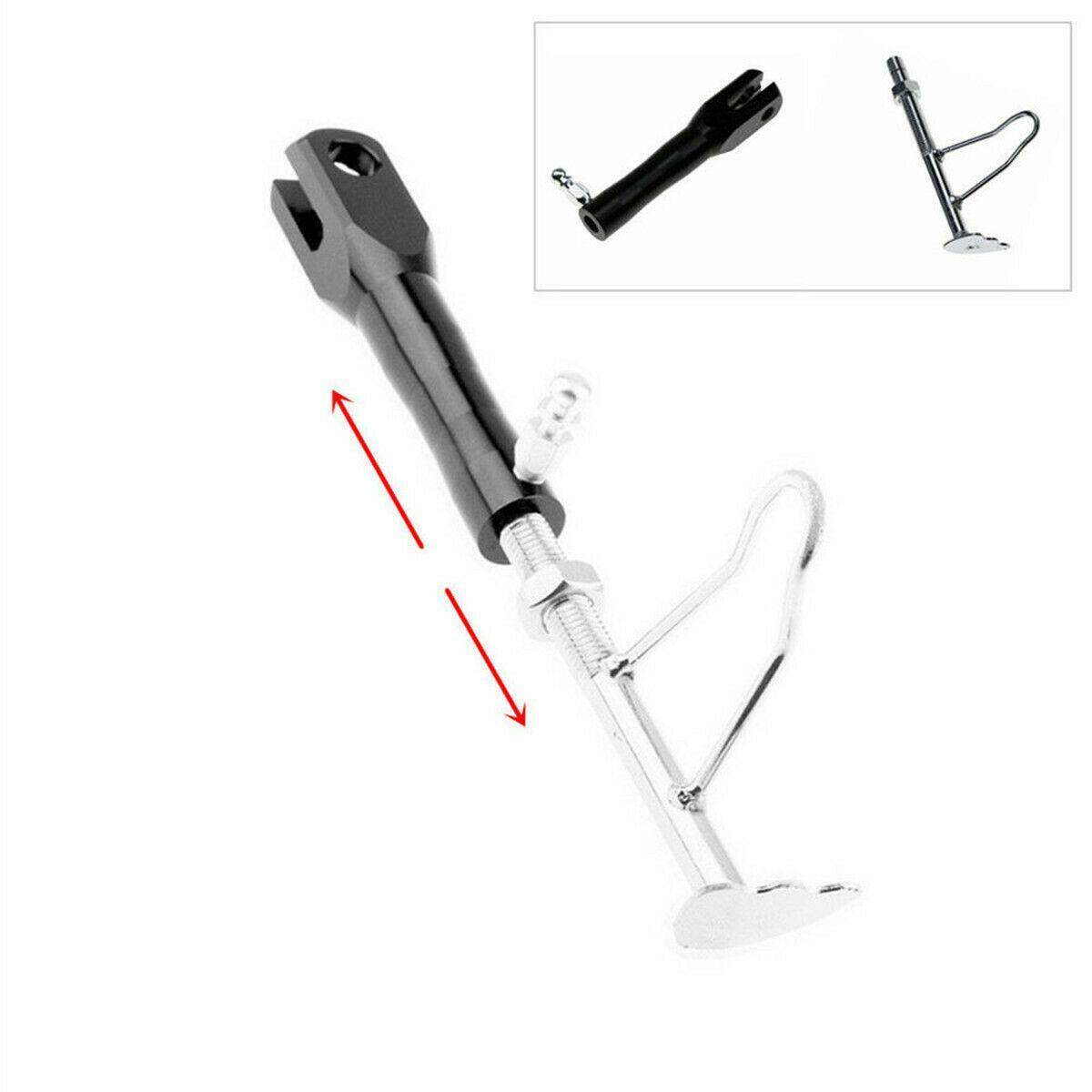 Motorcycle Aluminum Alloy Adjustable Kickstand Foot Side Stand Universal Fit For