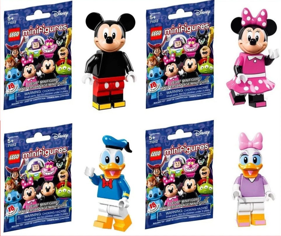 LEGO 71012 Disney Minifigures Mickey Minnie Donald and Daisy Duck New and SEALED