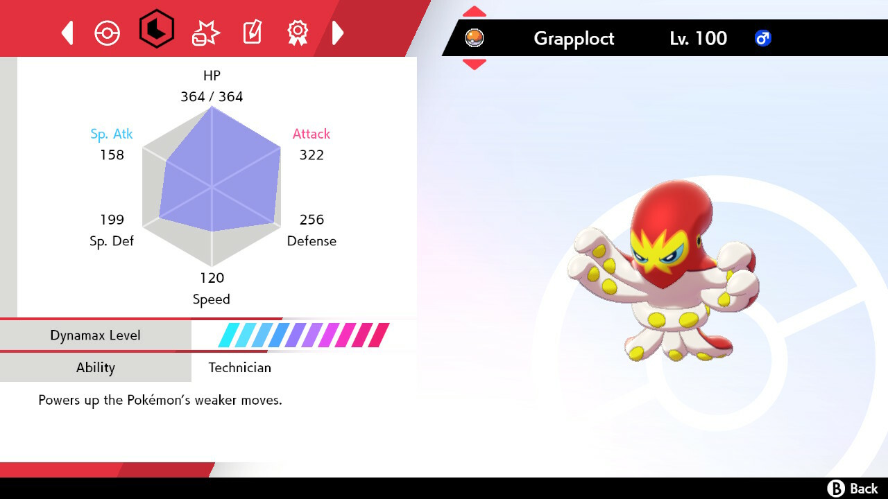 Pokemon Sword and Shield SWSH - Shiny 6IV Max EV Battle-Ready Grapploct