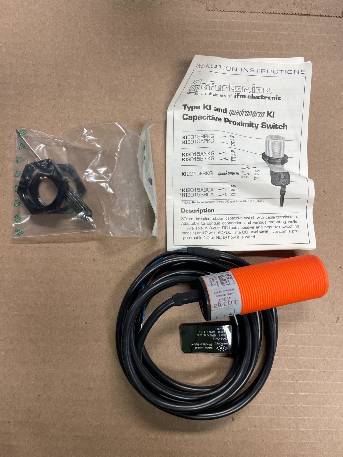 EFECTOR PROXIMITY SENSOR KI-3015-BPKG
