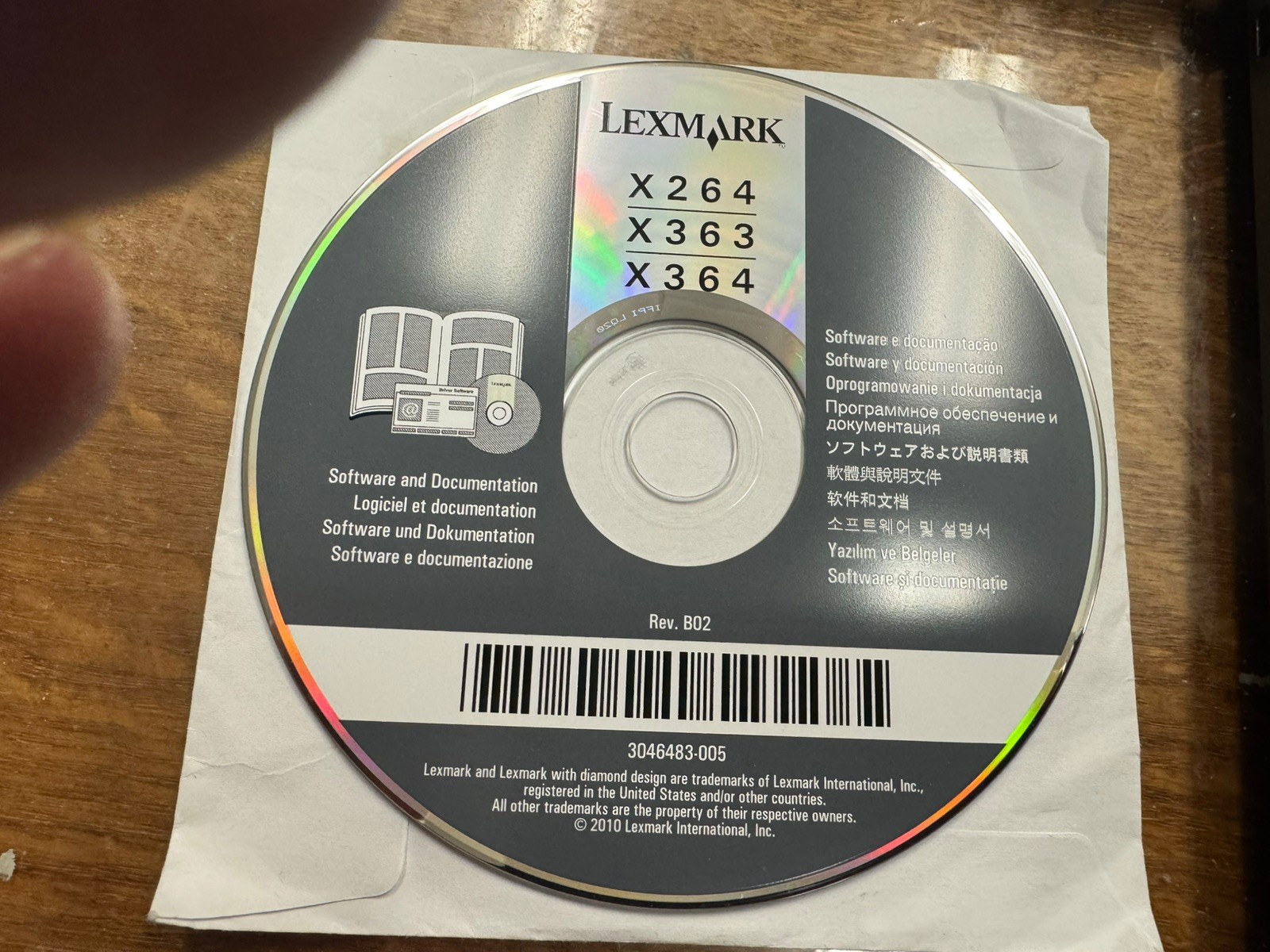 Lexmark X264, X364,  and X363 Setup CD