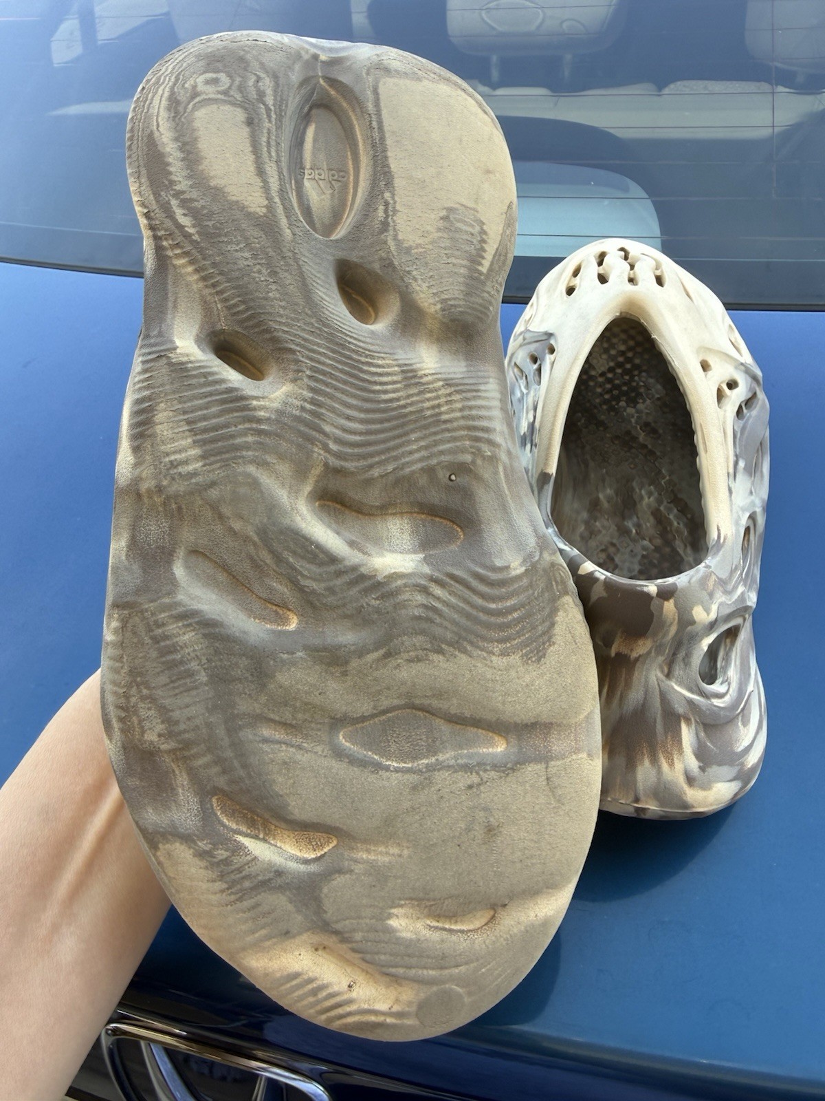 Size 7 - Adidas Yeezy Foam RNNR MX Cream Clay - Used