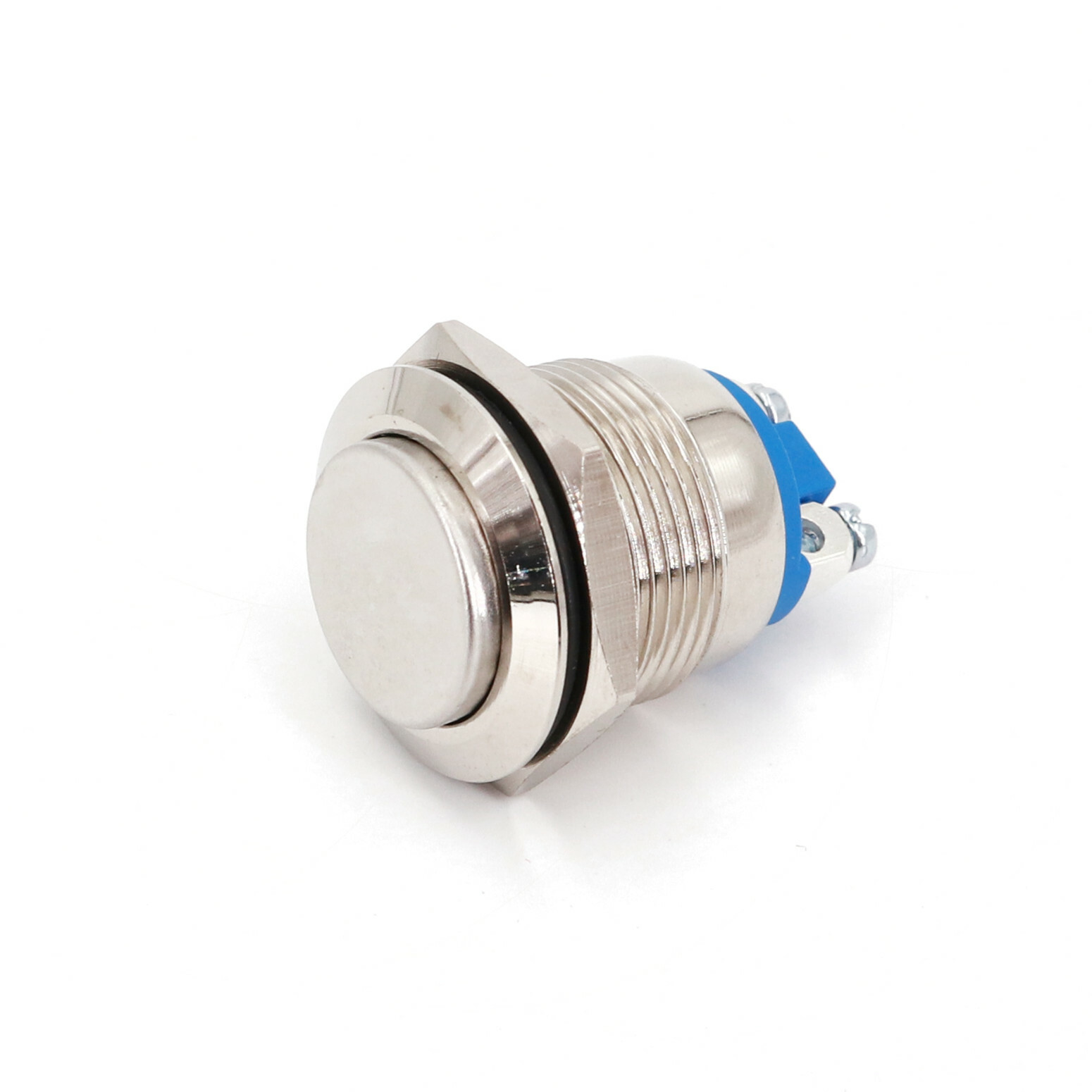 Metal 19mm Momentary 2-Pin High Round SPST Push Button Switch Screw Terminals