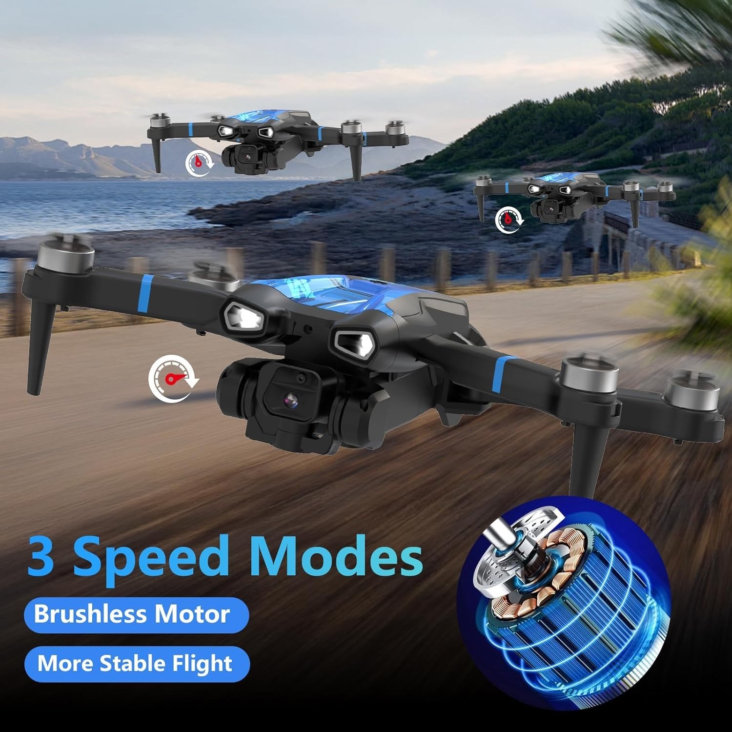 M18LCD Drone with 4K Camera for Adults Drone with Screen on Controller Brushless