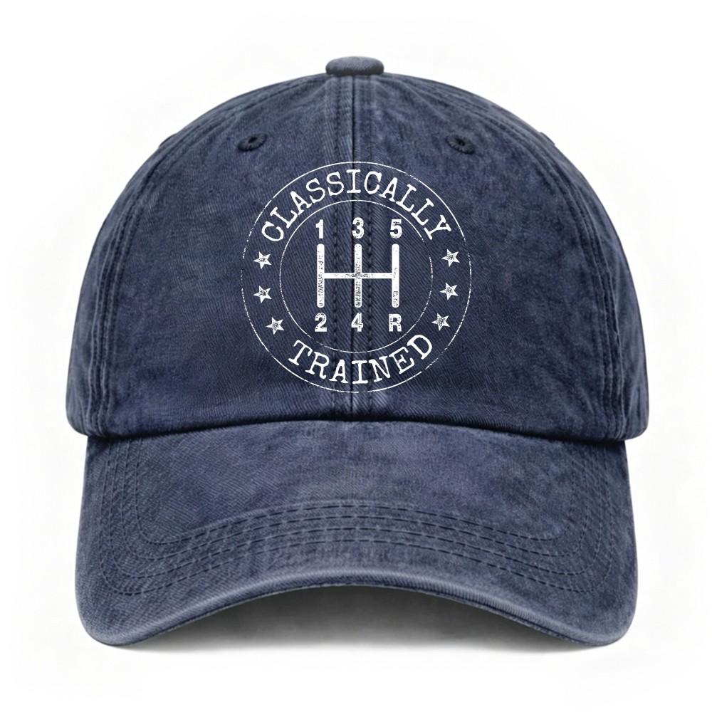 Classically Trained Manual Gear Shifter Car Hobby Casual Washed Baseball Cap