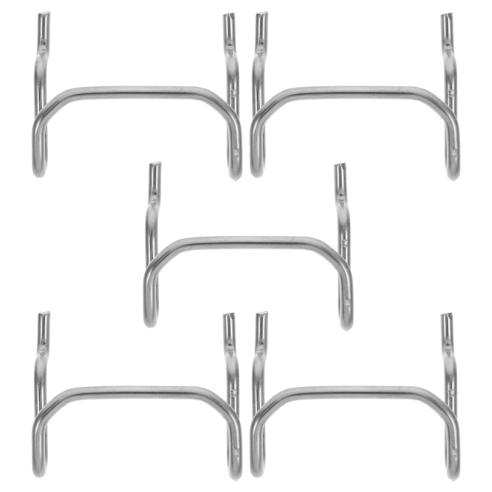 5Pcs Durable Stainless Steel Pegboard Hooks Heavy Duty for Garage and Workshop