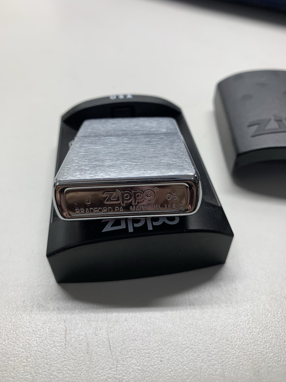 2006 Zippo Lighter Unfired J06 Brushed Chrome
