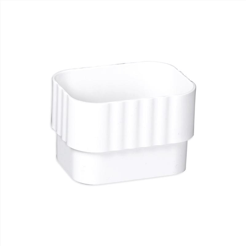 Amerimax 2.4 in. H x 2.25 in. W x 2.4 in. L White Vinyl Downspout Connector