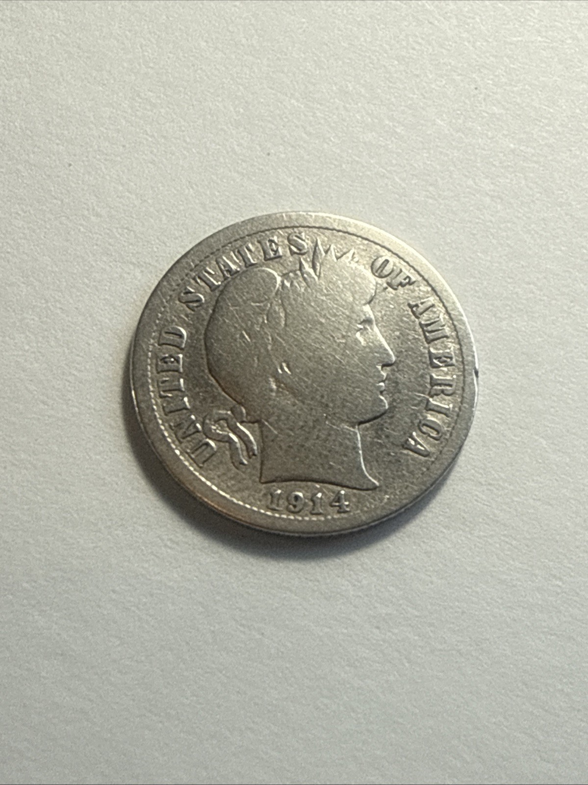 1914 10C Barber Dime (2654)