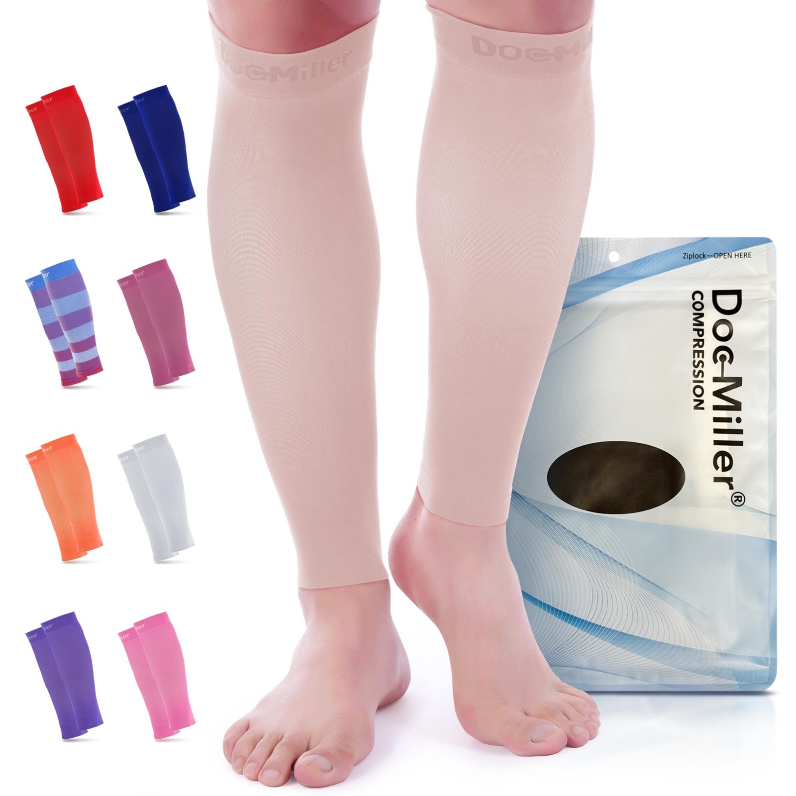 Calf Compression Sleeve 20-30mmHg Strong Calf Support Graduated Pressure Size M