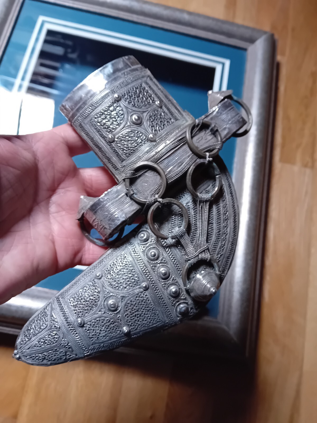 Authentic Silver Jambia ,Jambiya ,Dagger, Arabia In Frame