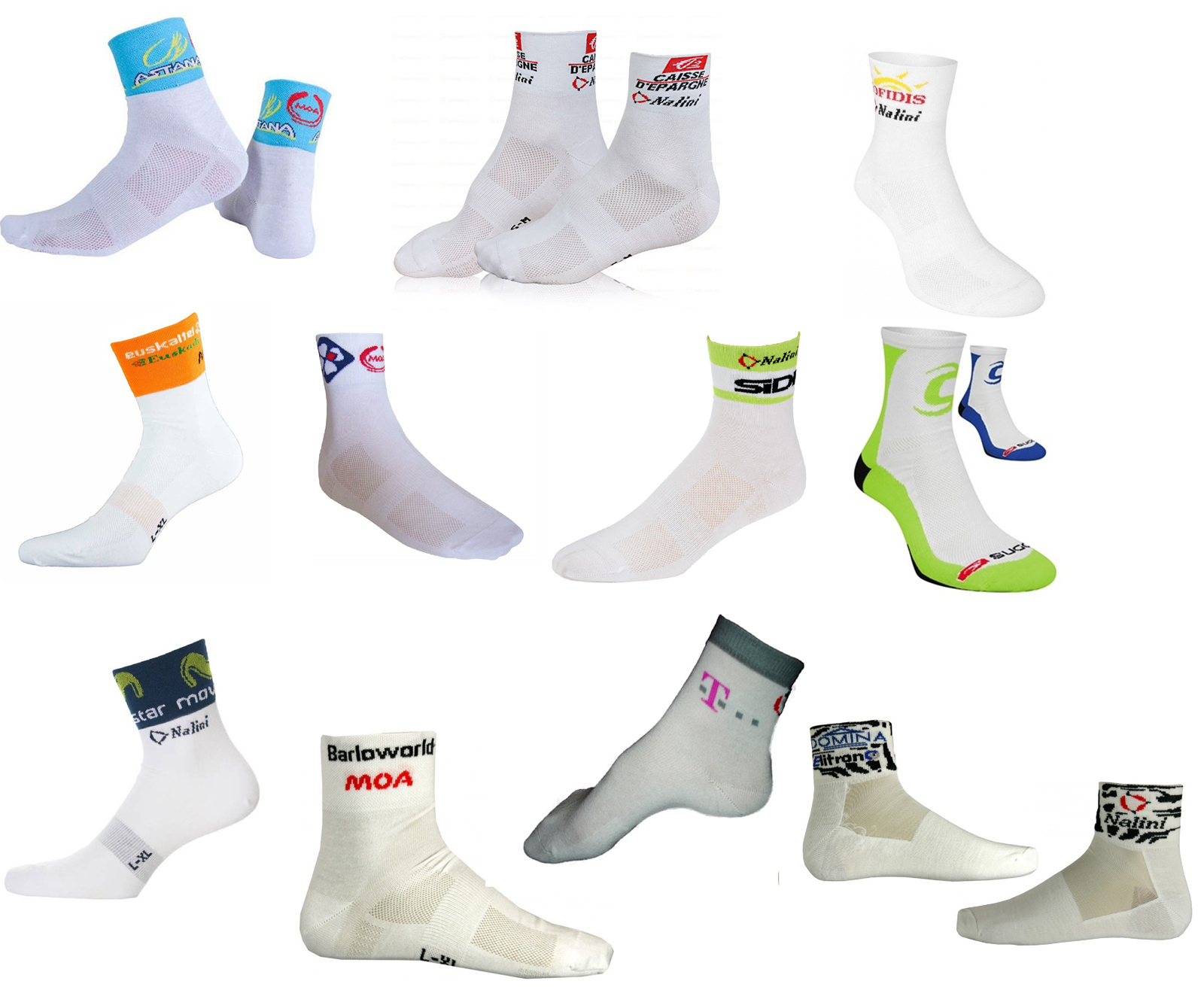 CYCLING BIKE PRO TEAM SOCKS  MADE IN ITALY BY NALINI VINTAGE STYLES NEW