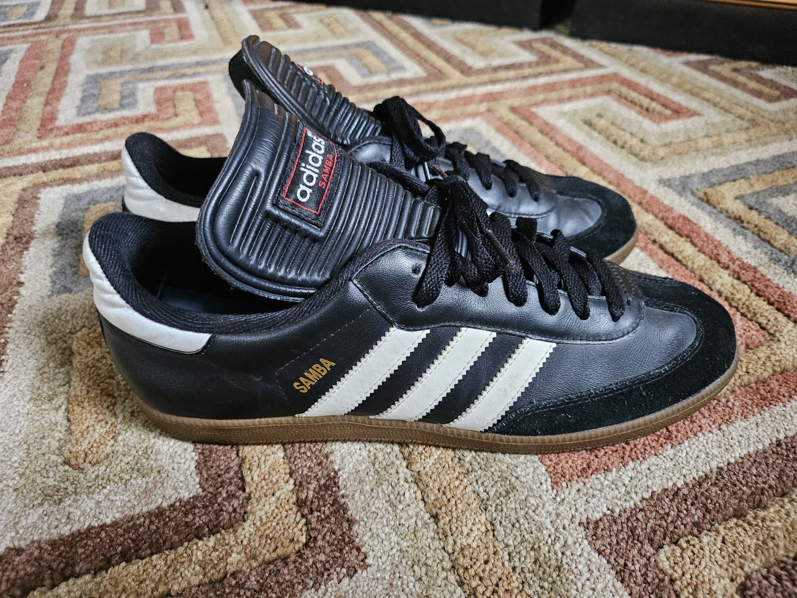 Adidas Samba Classic 034563 Black White Gum Leather Soccer Shoes OG Mens 10.5